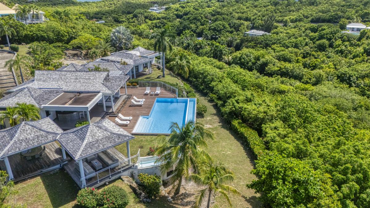 36.Location villa No Limit vue mer Saint Martin les Terres Basses - Vue du ciel